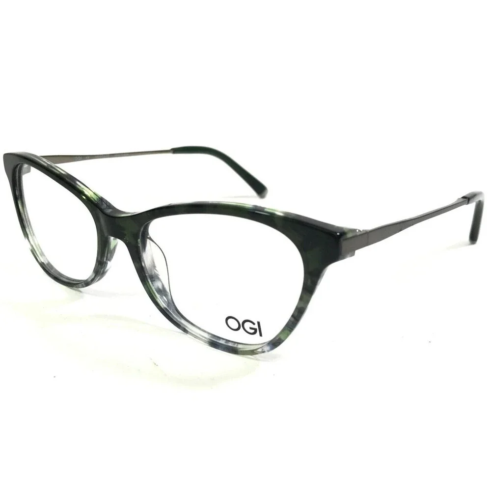 OGI Eyeglasses Frames 9126/2314 HERITAGE Gray Green Cat Eye Full Rim 50-16-140